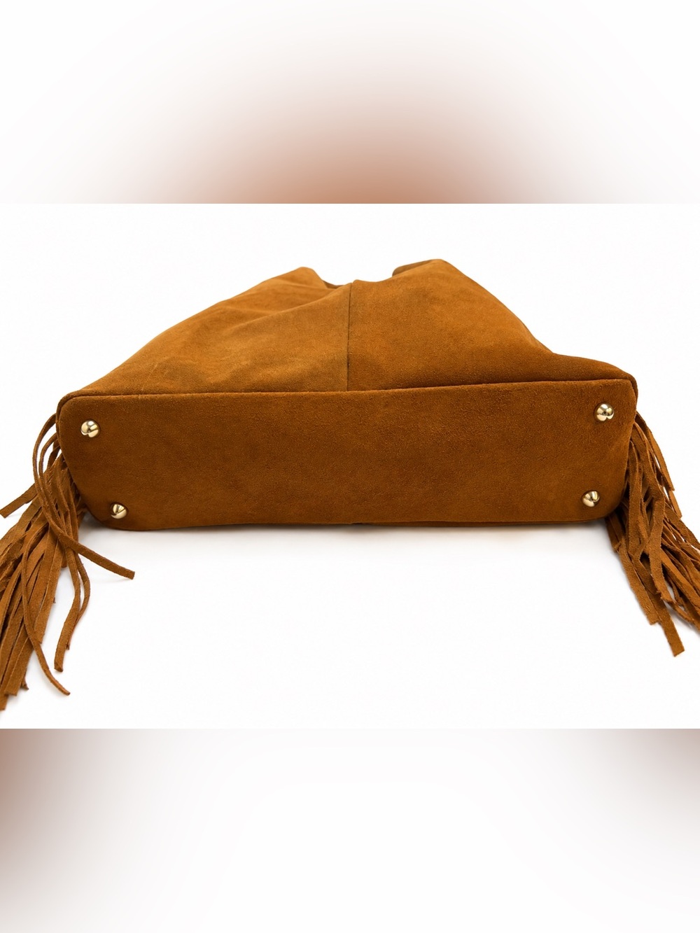 Divina Firenze Italian Suede Fringe Hobo Bag – Cognac 🤎✨ 🔥BNWT🔥 - Picture 10 of 11